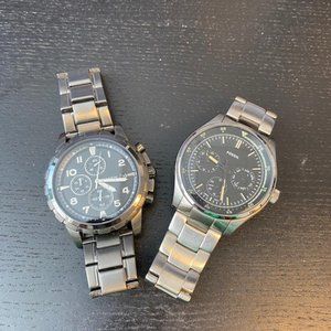 Bundle of Men's Fossil Gunmetal Watches